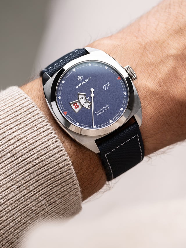 Bremont Terra Nova Jumping Hour 1776 — 250-piece limited edition for America's Semiquincentennial, 40.5mm 904L steel