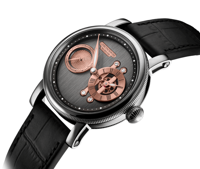 Chronoswiss Strike Two Golden Gear — 40mm horizontal regulator with open-worked hour at 3 and guilloché seconds at 9, new C.6000 calibre