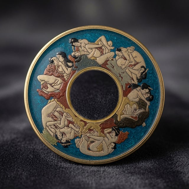 Chopard L.U.C Essence of Shunga rotating disc — Urushi lacquer Shunga scene visible through dial aperture, six miniatures hand-painted by Japanese master artisan